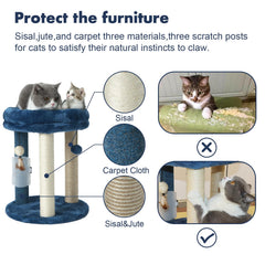 MECOOL cat scratching post tree bed nest highlights cozy resting spot
