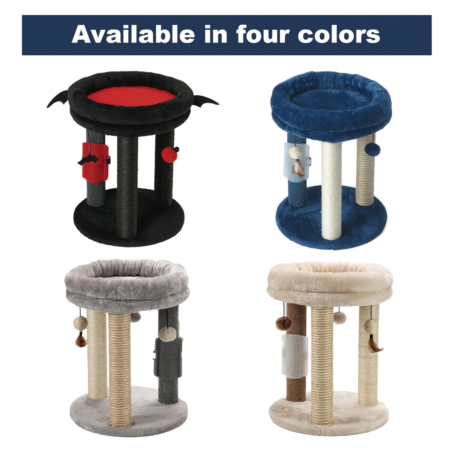 MECOOL blue cat tree showcases stylish indoor furniture for curious felines