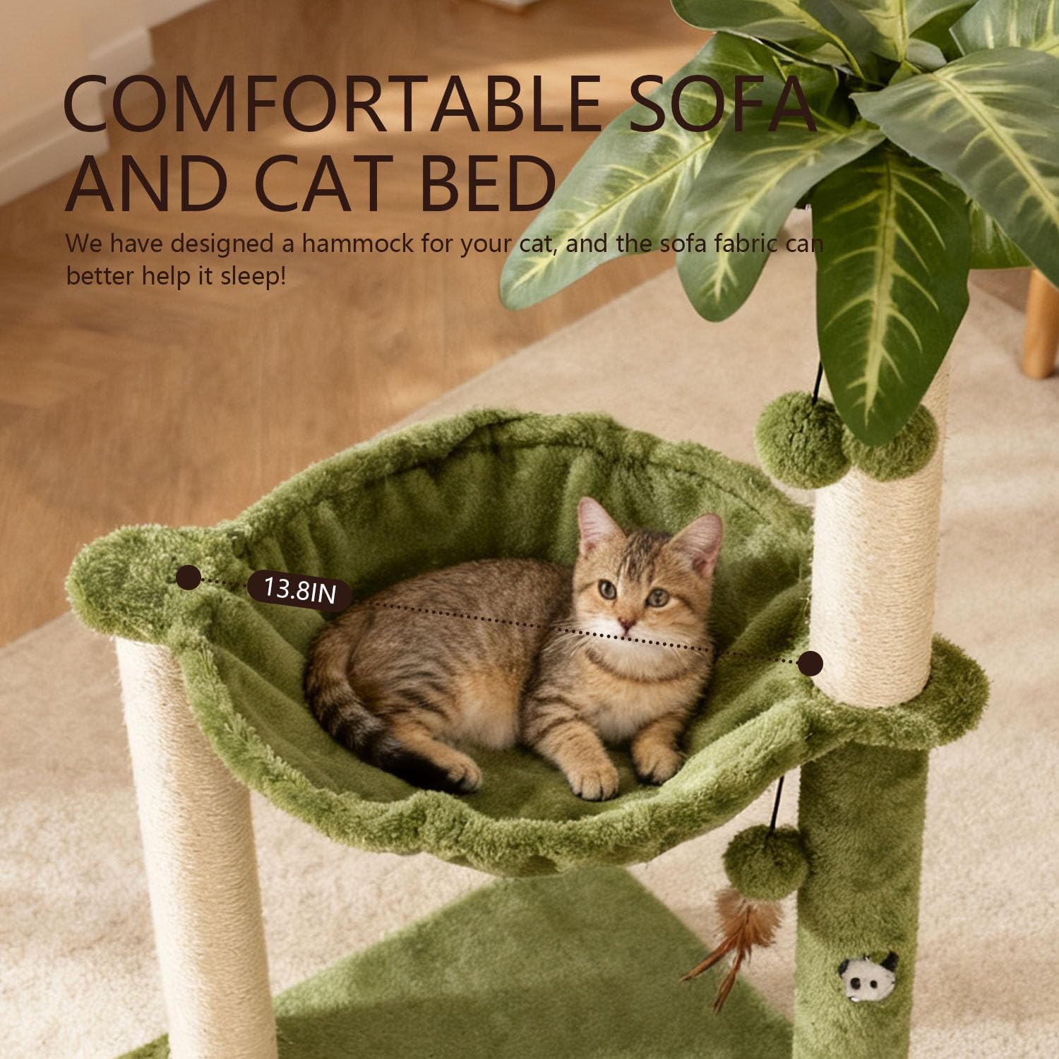 MECOOL cat tree full-height 35 inch design for climbing