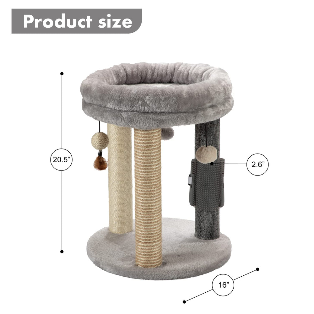 MECOOL cat tree with jute posts supports natural scratching and durability