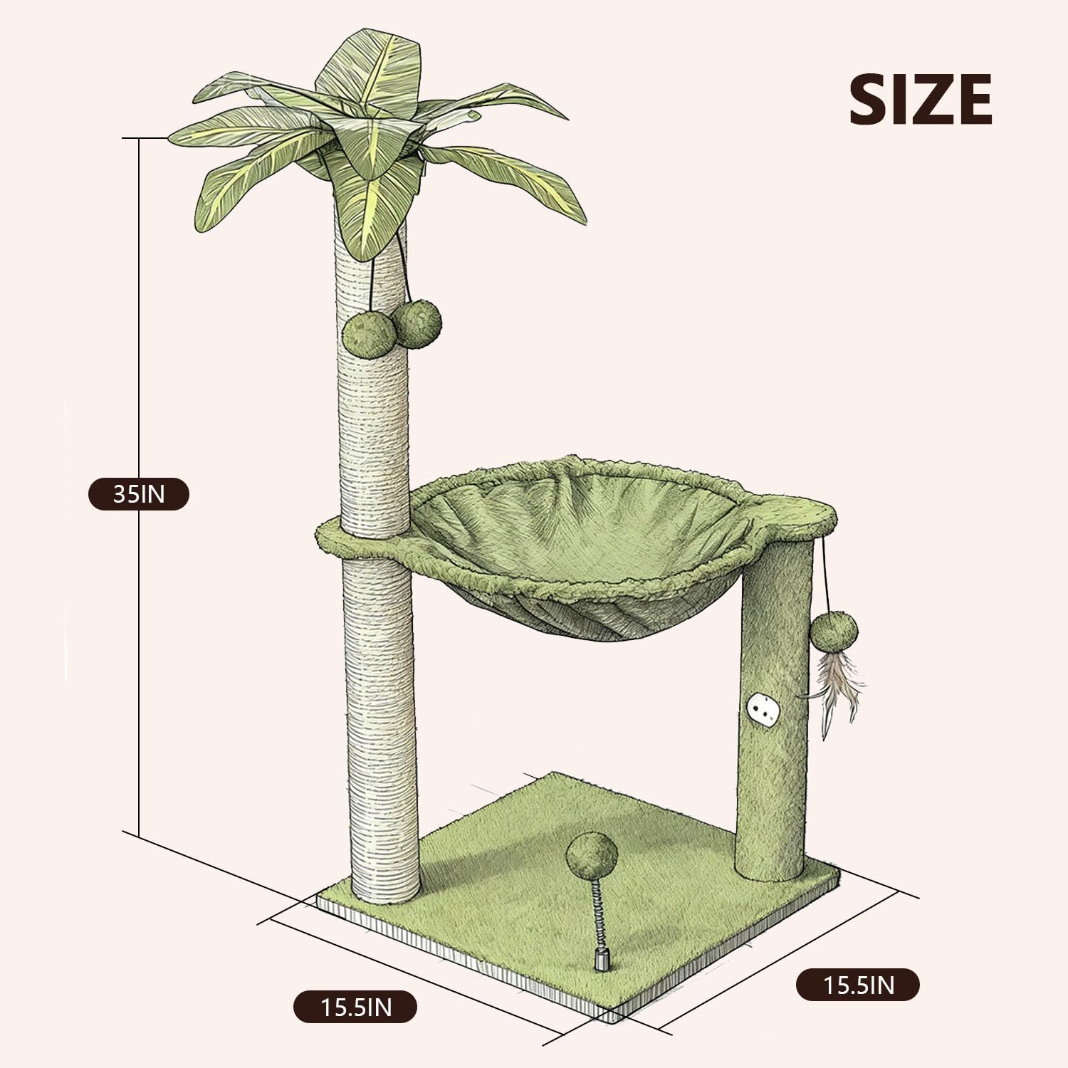 MECOOL cat tree monstera decor enhances home style