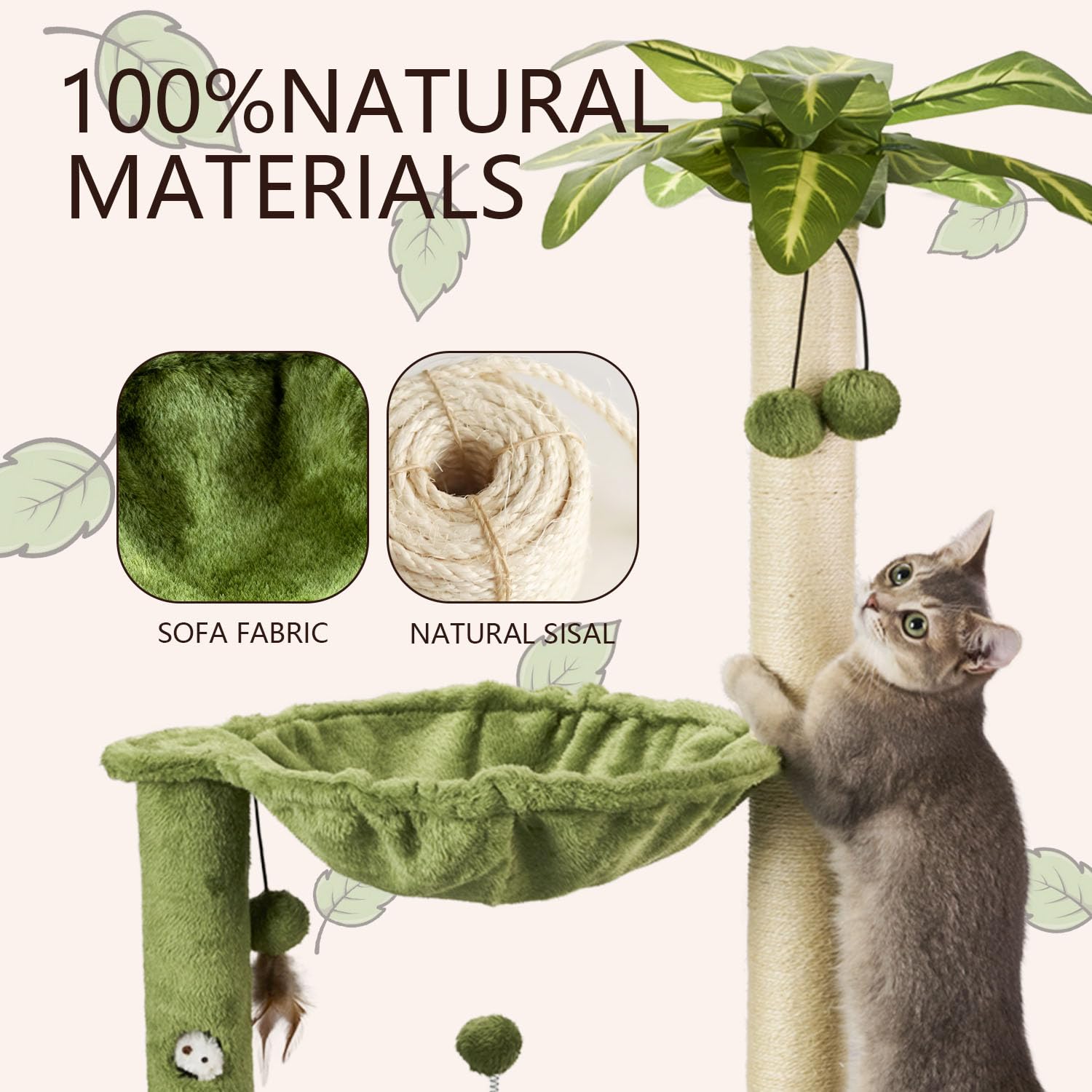 MECOOL cat tree sisal posts protect furniture and satisfy nails