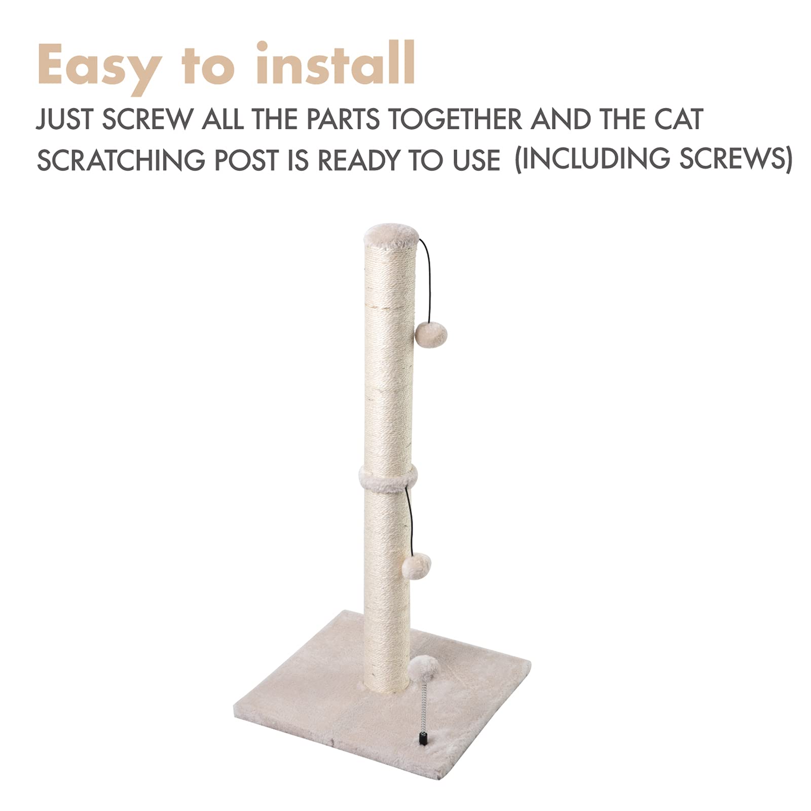 MECOOL kittens-and-adults-using-post demonstrates versatility for indoor scratching
