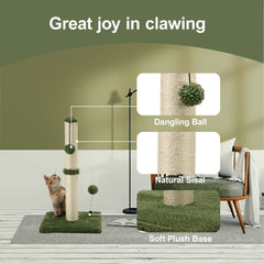 MECOOL premium basics sisal rope pillars provide durable feline scratching surface