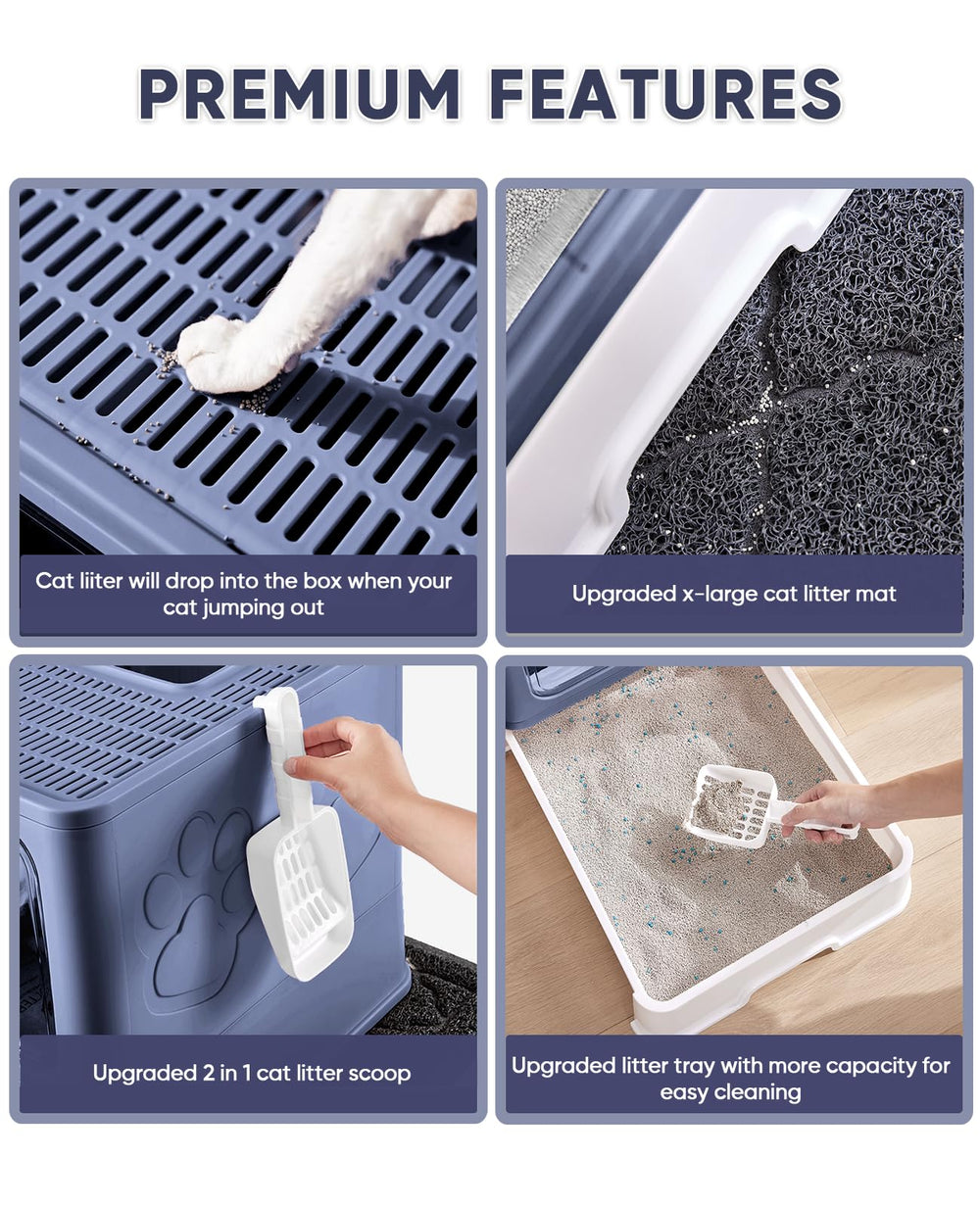 Medario 2-in-1 scoop included for quick litter cleaning.