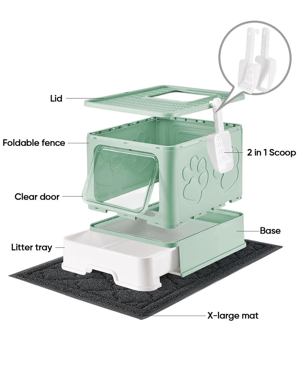 Medario 2in1-litter-scoop speeds cleaning with a built-in rake.