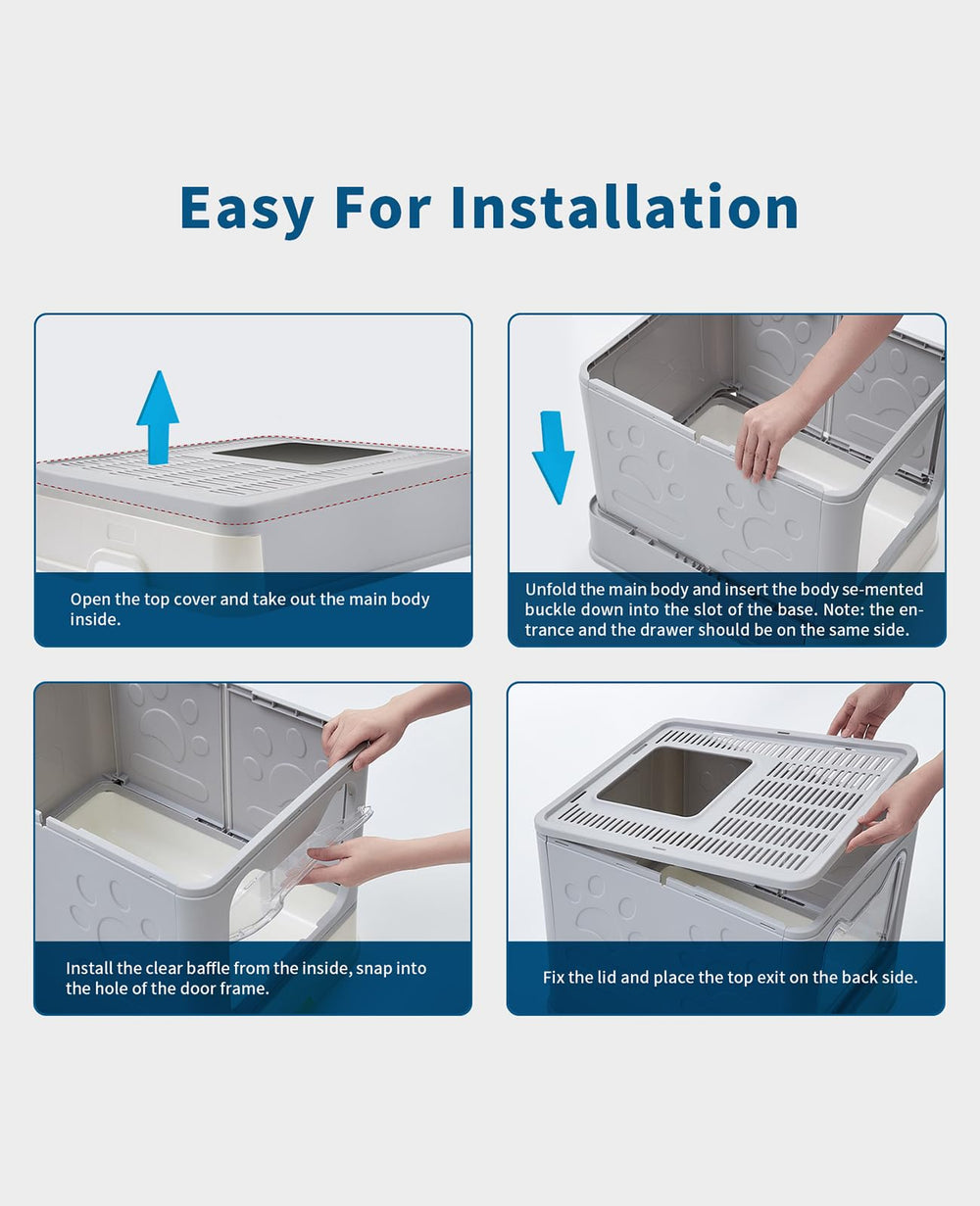 Medario litter box dimensions indicate roomy entry and exit space