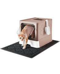 Medario cat litter box top-entry controls mess and odors for a cleaner living space.