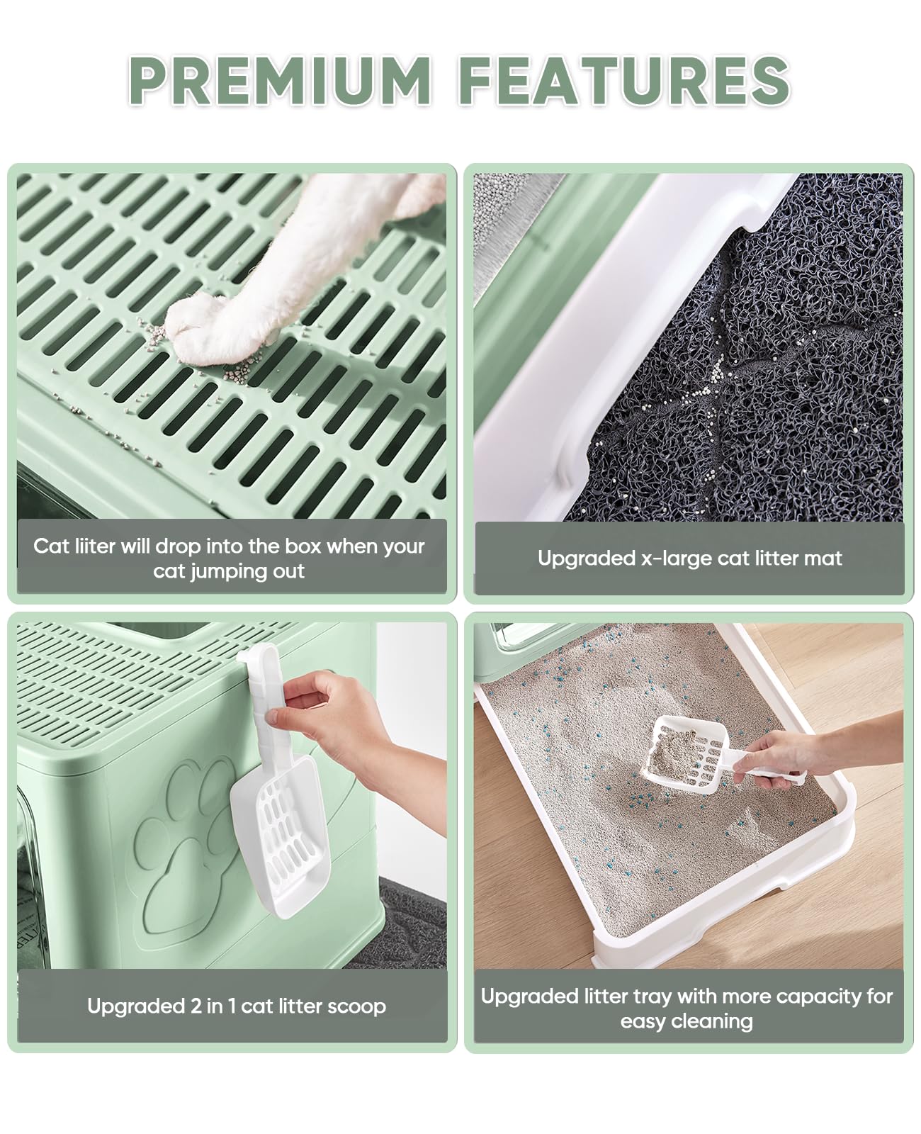 Medario foldable litter box setup folds compactly for travel and storage.