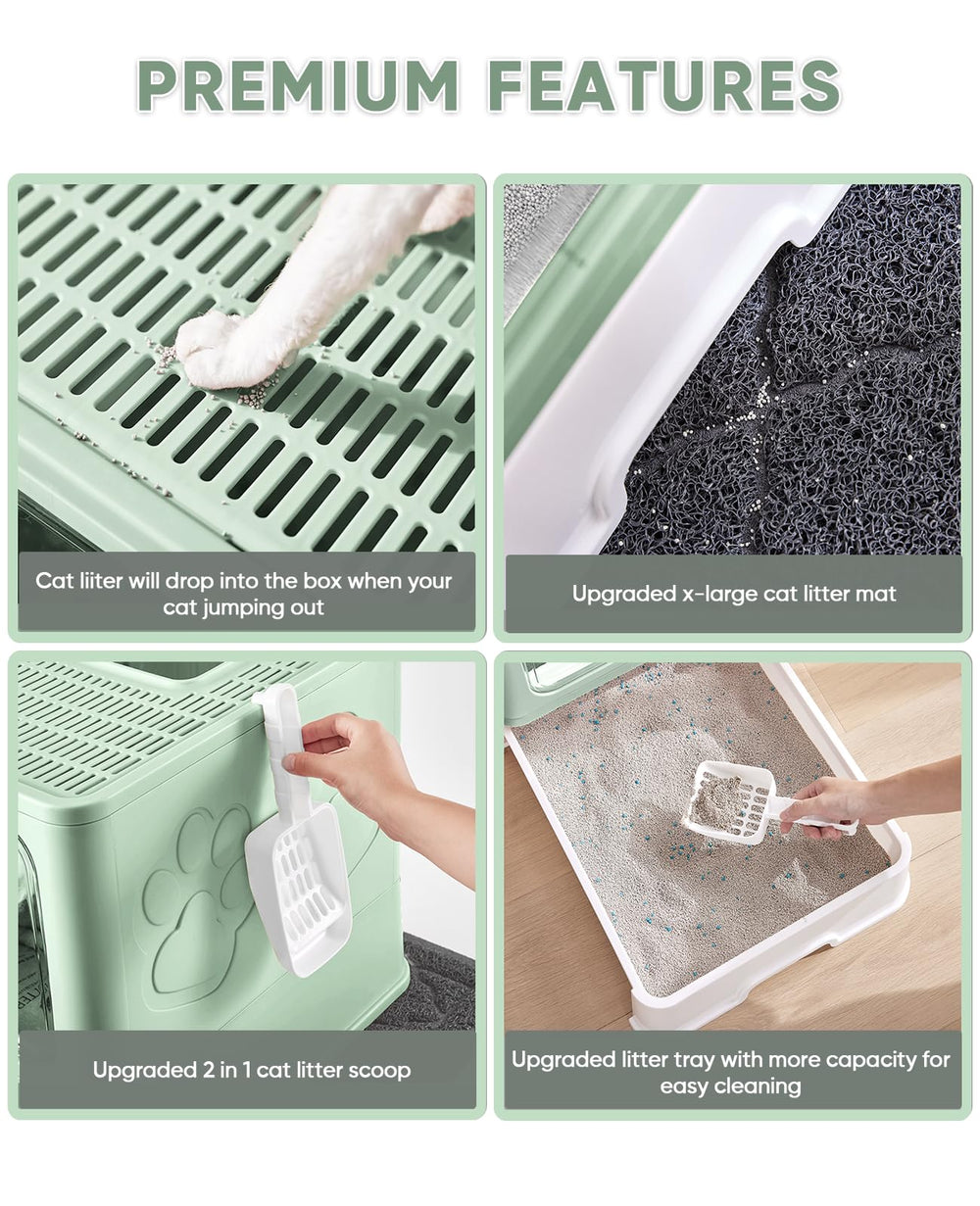 Medario foldable litter box setup folds compactly for travel and storage.