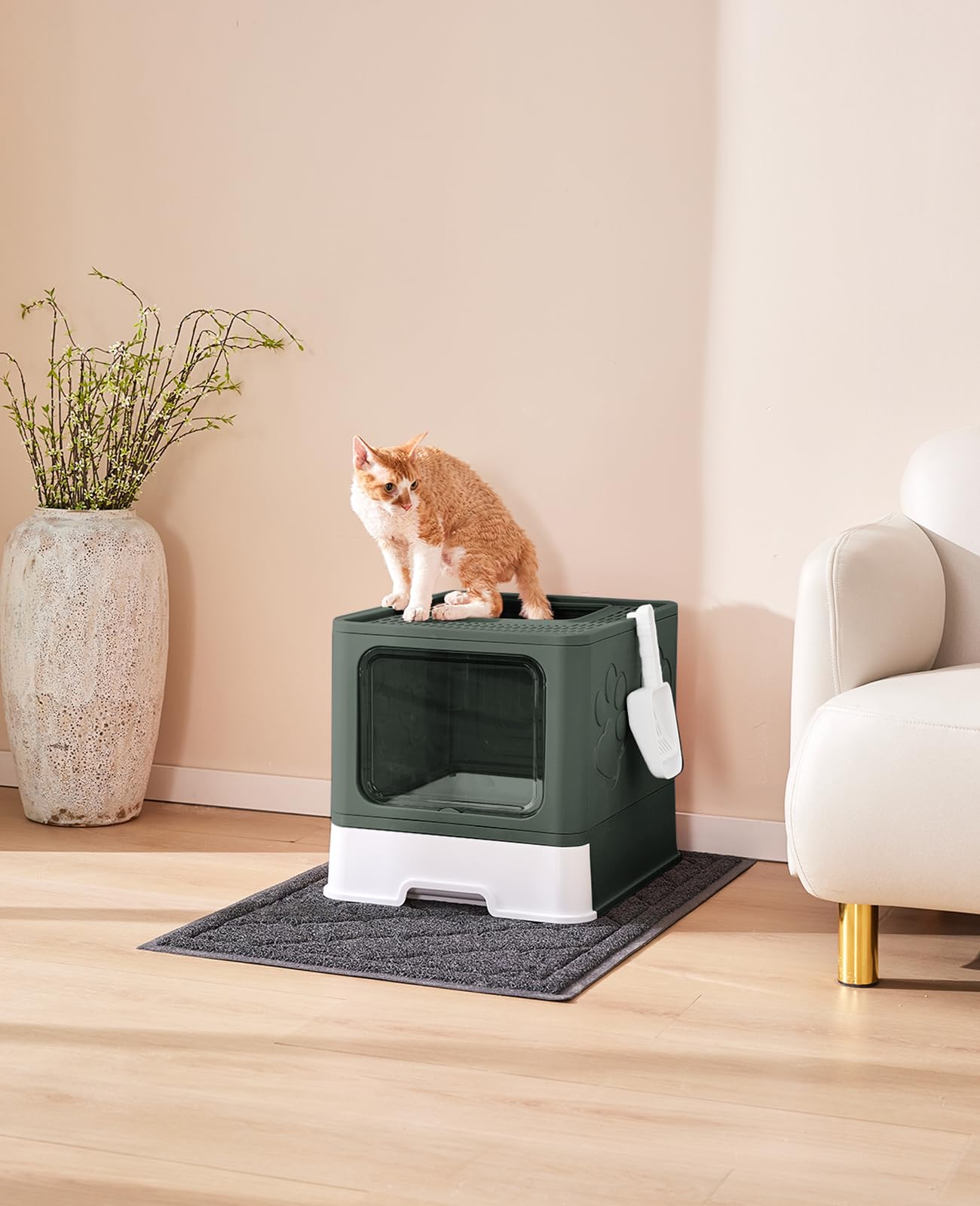 Medario spacious litter box 20x16x16 for comfortable turns