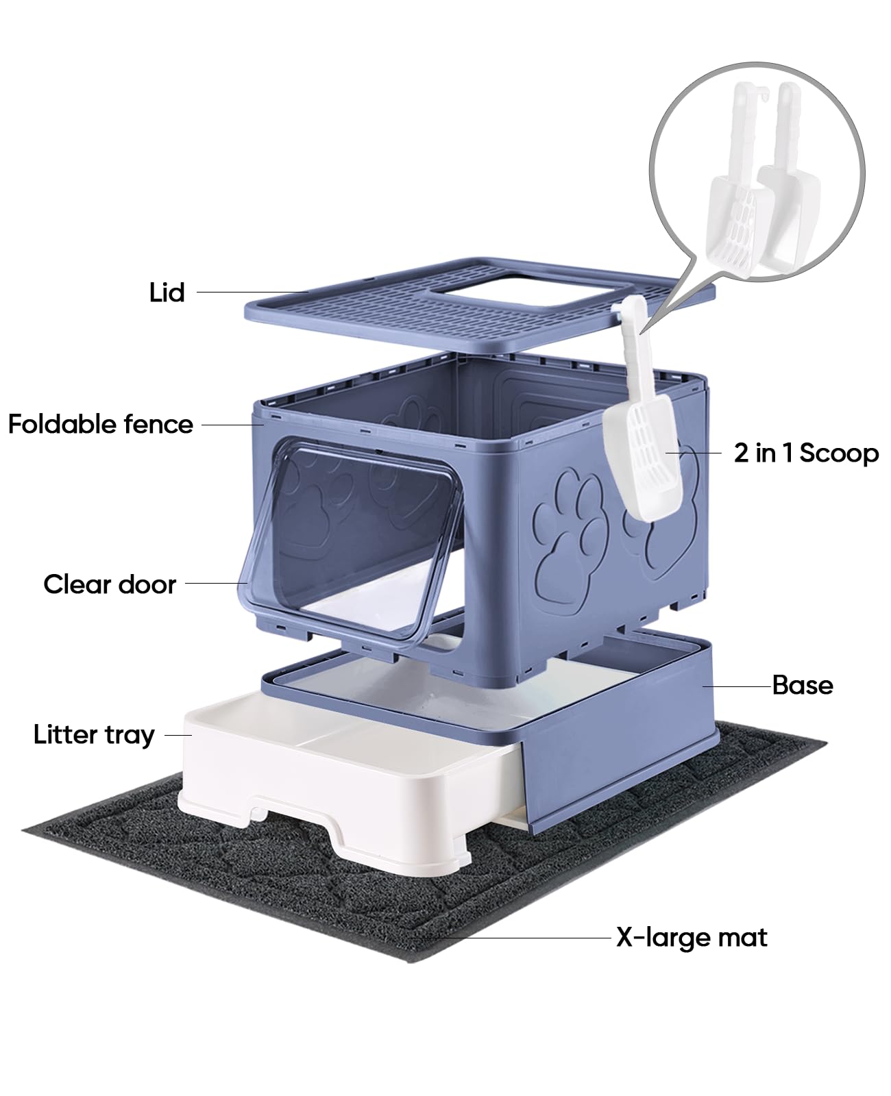 Medario X-large litter mat traps spills to keep floors clean.