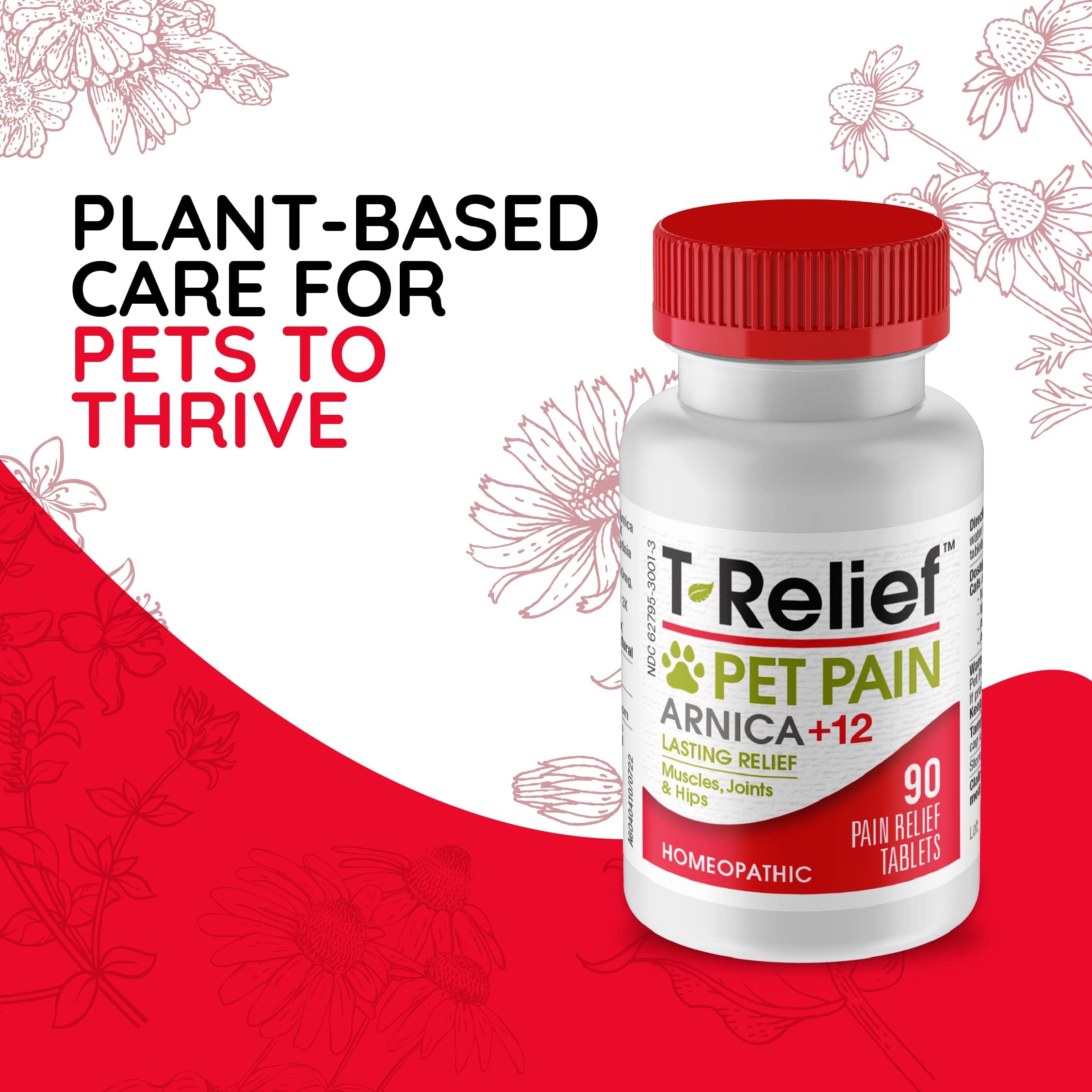 MediNatura T-Relief dissolving remedy shown mixed with food for easy administration.