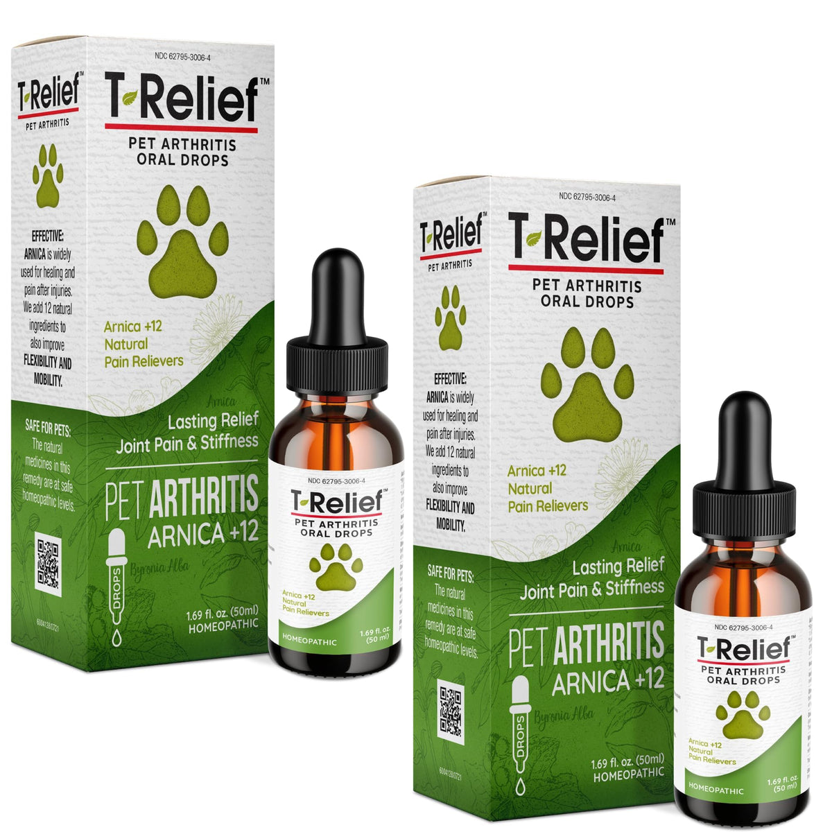 MediNatura T-Relief Drops bottle shows natural arthritis support for pets