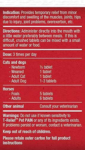 MediNatura T-Relief as a non-narcotic option for pet comfort.