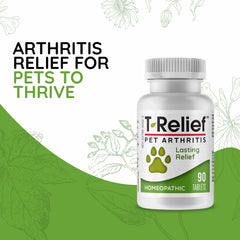 MediNatura T-Relief tablets closeup highlights plant-based relief for joint comfort.