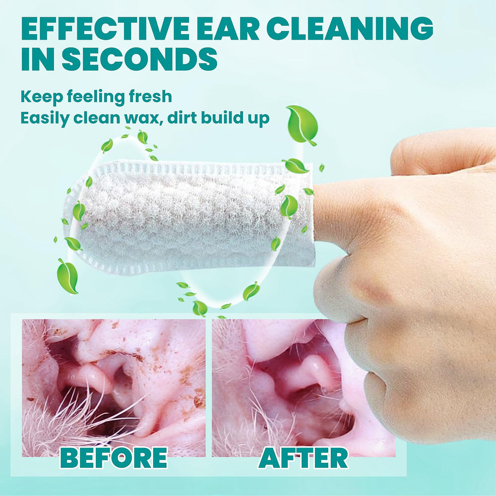 MEDUWEDU ear cleaner finger wipes close-up fabric texture for deeper cleaning