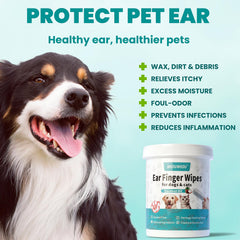 MEDUWEDU ear cleaner finger wipes lid open for easy access during grooming