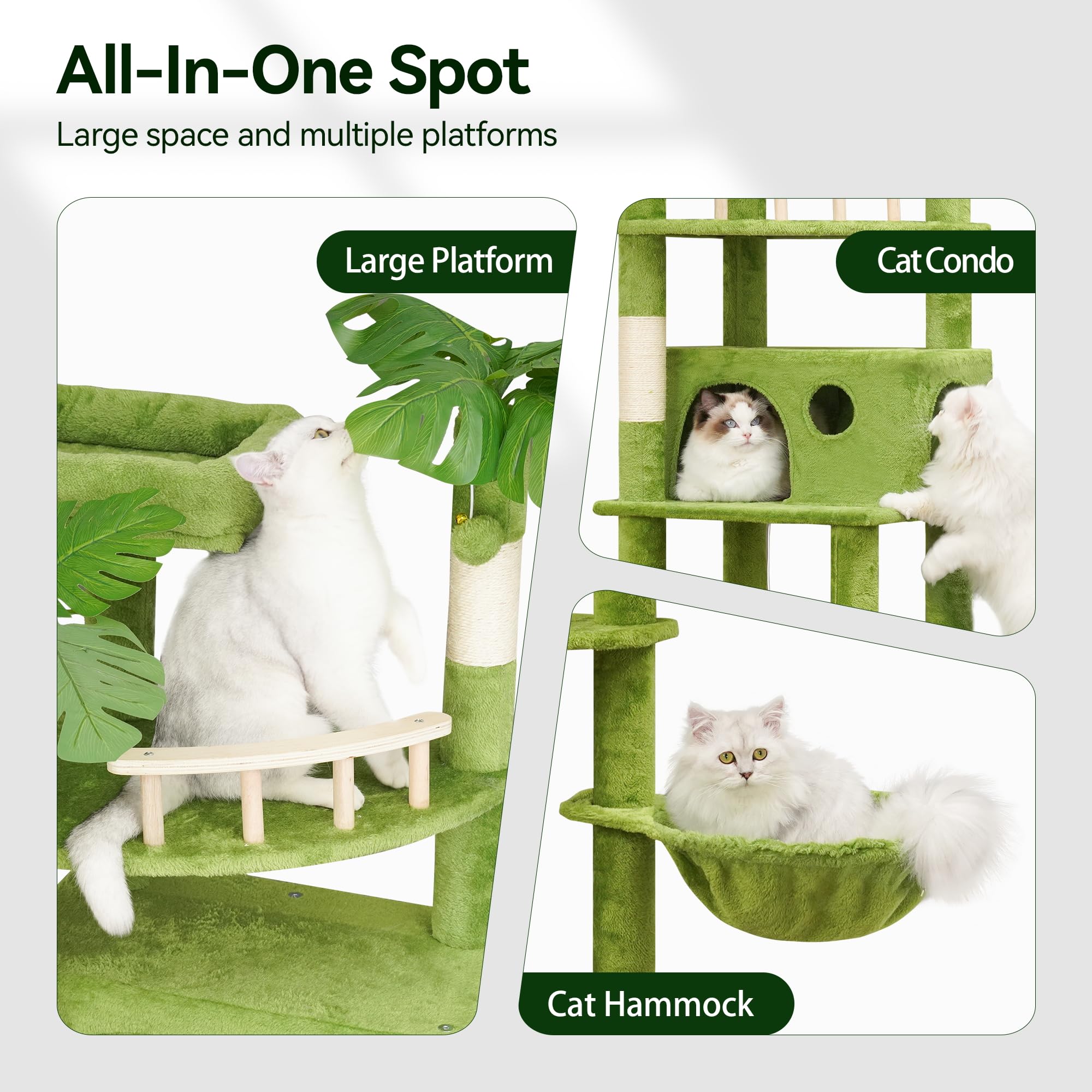 Meecal anti-tip design with wall mounting keeps curious big cats safe