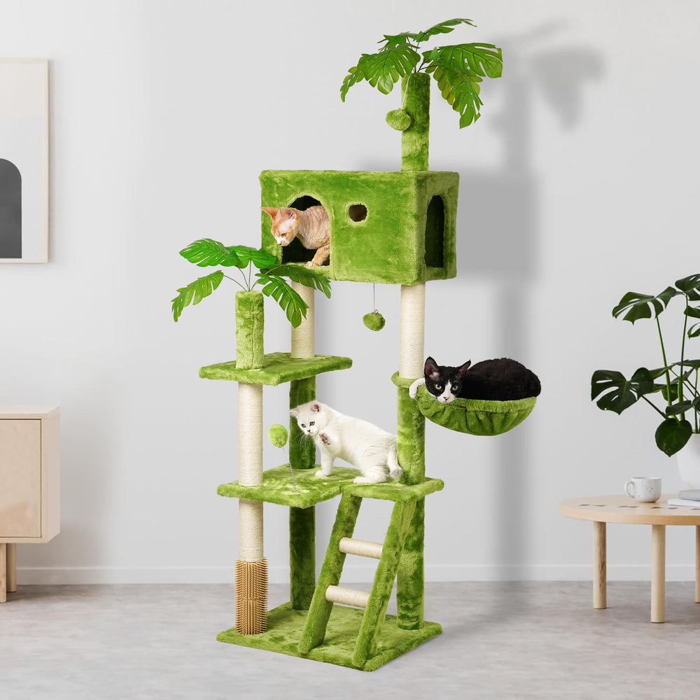 Meecal cat tree anti-tip wall-mount kit enhances stability during climbs