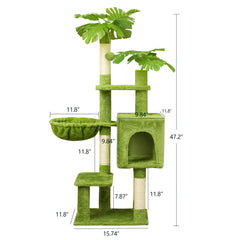 Meecal Cat Tree plush hammock provides a comfy resting spot for small cats.