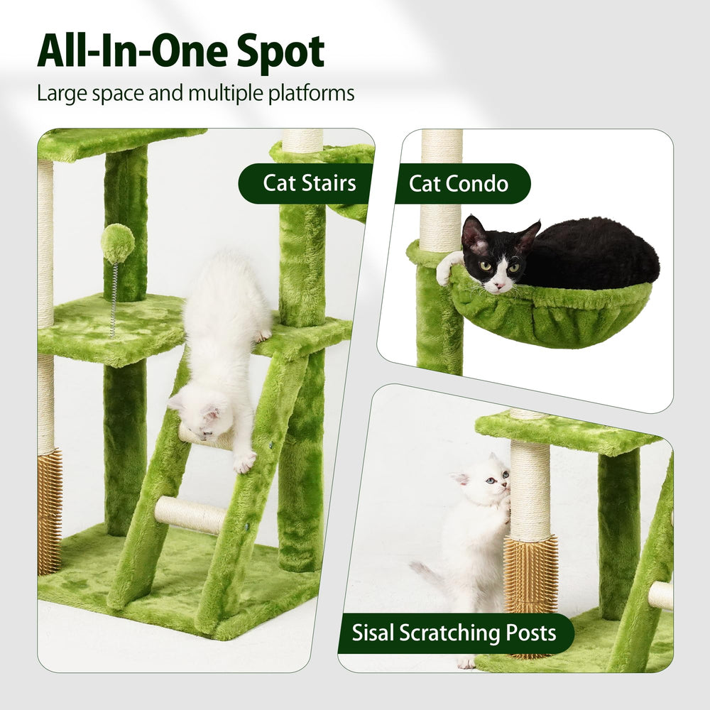 Meecal cat tree swing ball engages pets with interactive play and motion