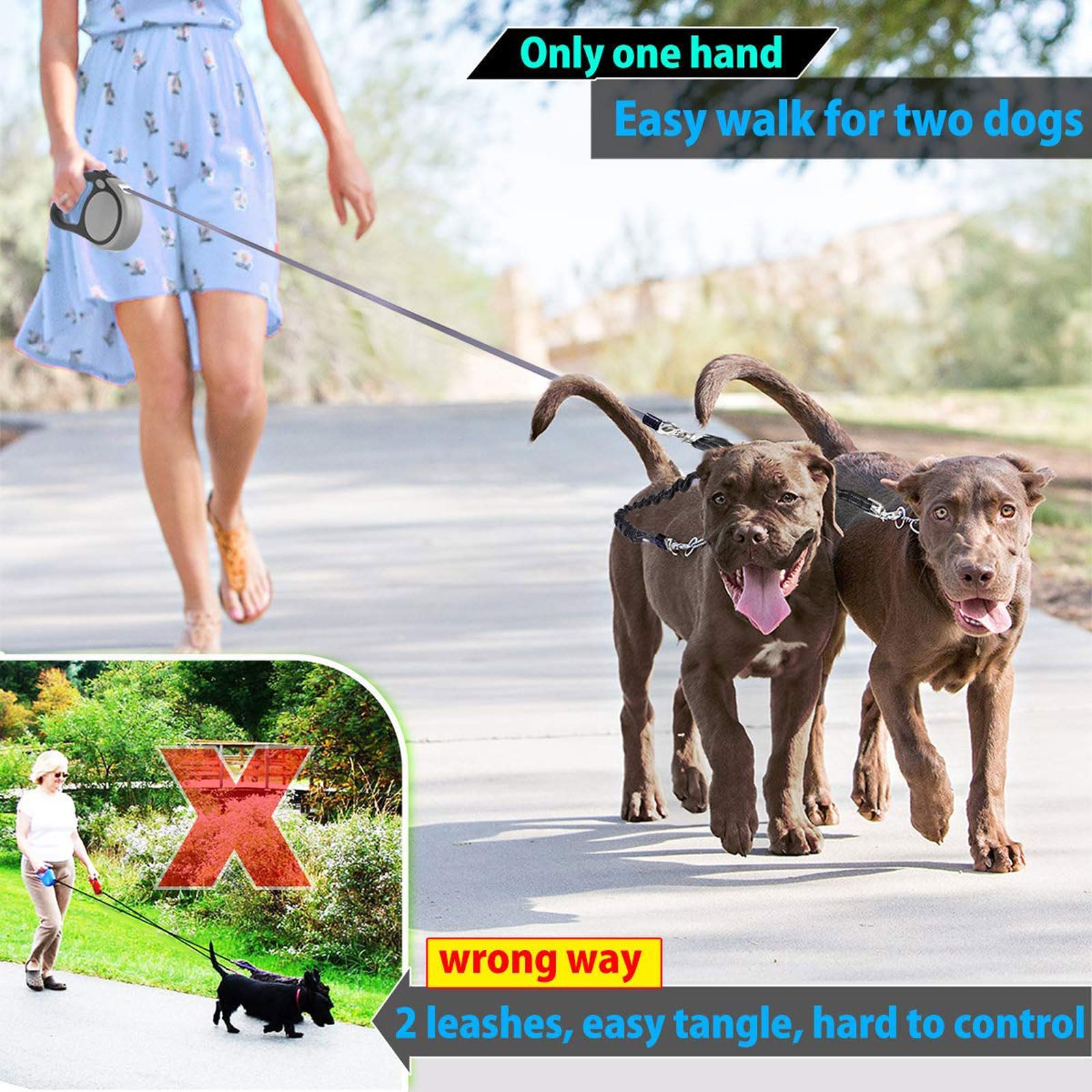 Meegood one-handed lock system for quick, secure length adjustments