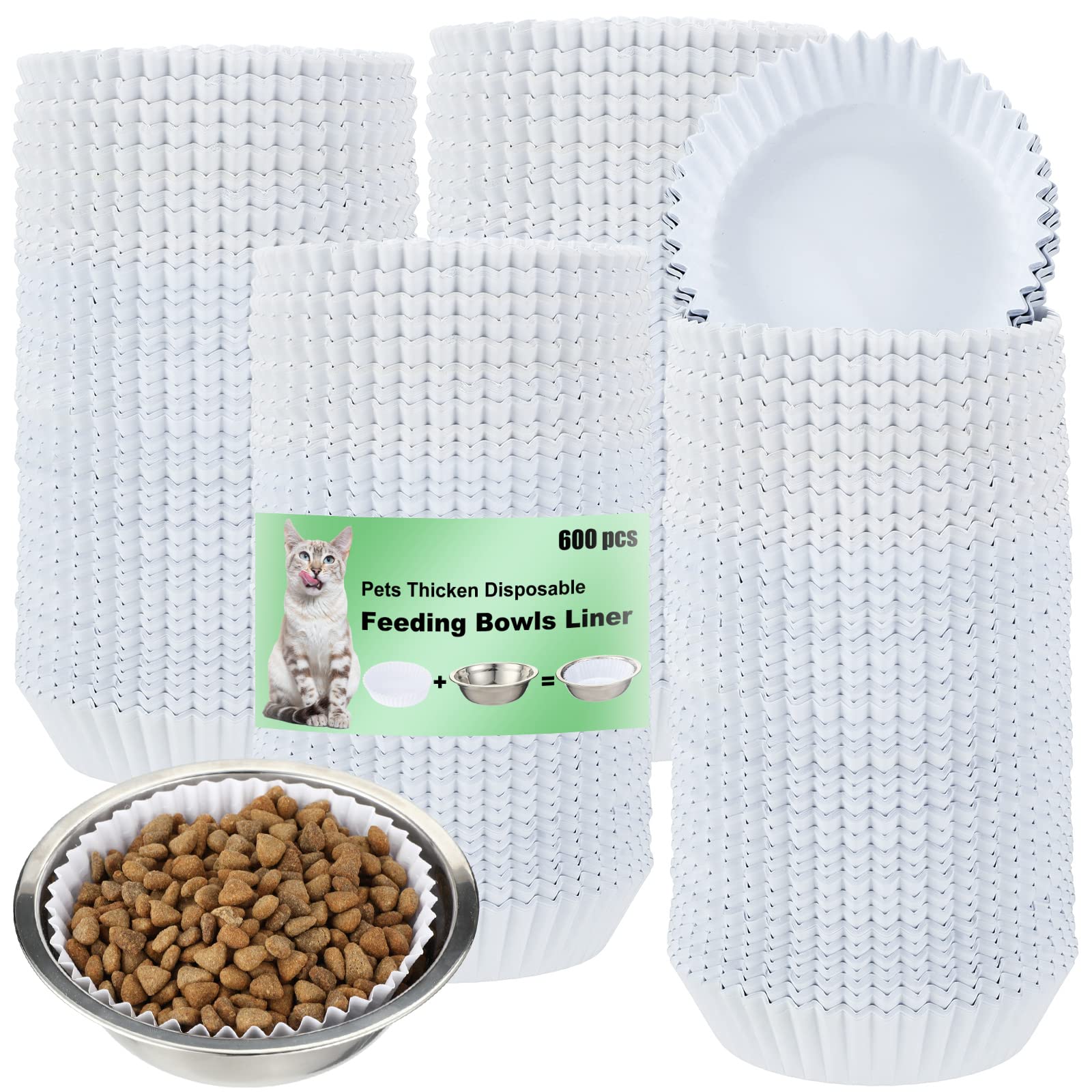Meekoo 600pcs disposable bowl liners pack keeps bowls clean for busy households.