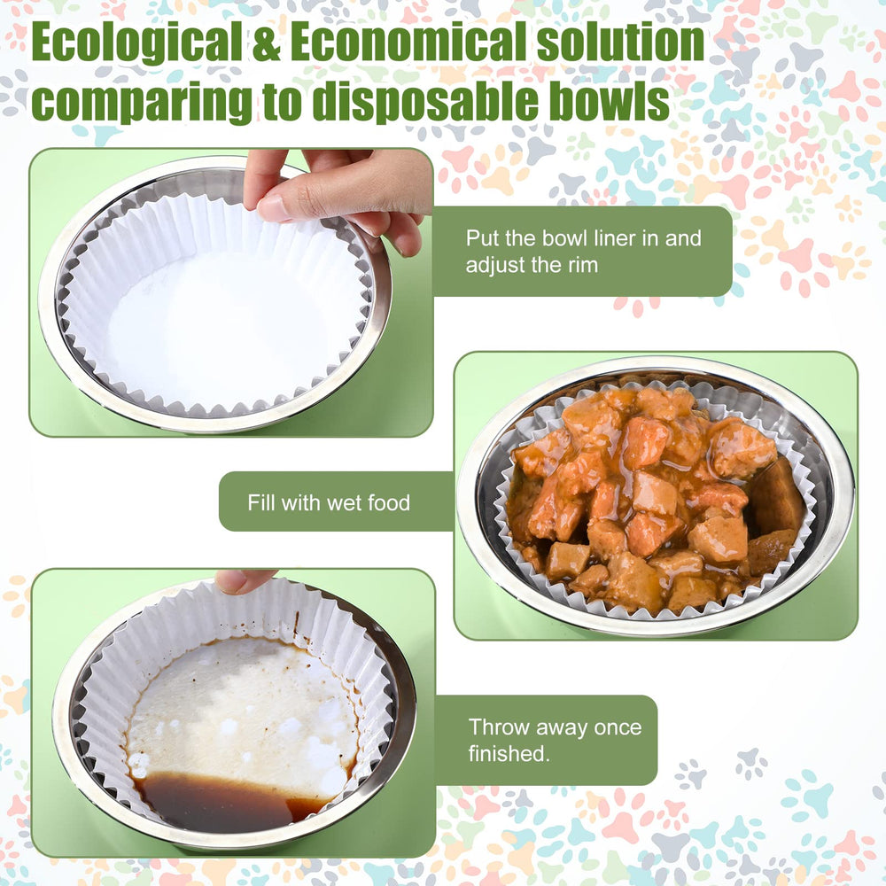 Meekoo multi-use pet bowl liner suited for families, shelters, and parks to streamline feeding.