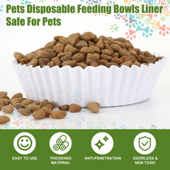 Meekoo paper bowl liner coated paper safe emphasizes sturdy leak-resistant use for foods.