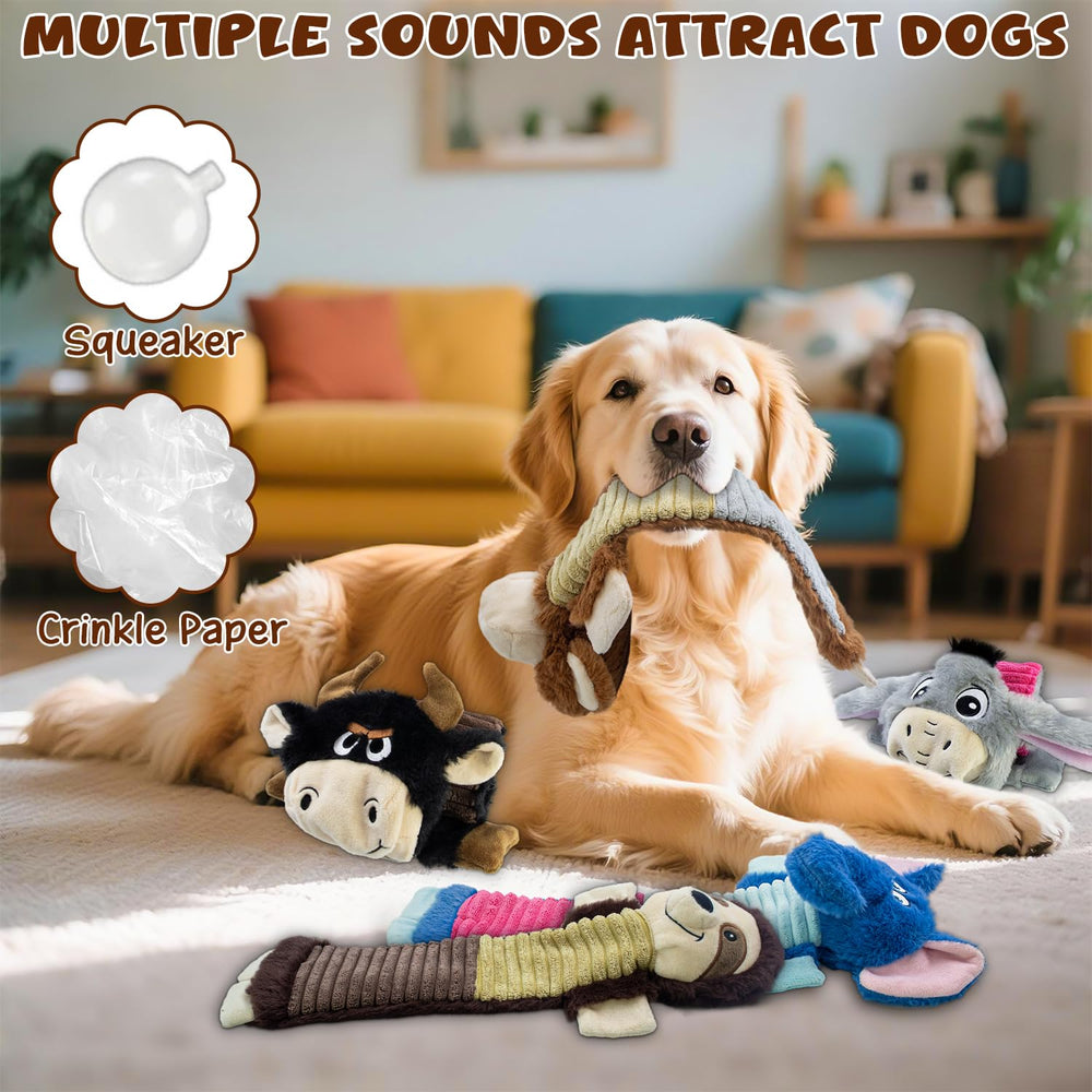 Meetyooo cattle dog toy with plush fabric and durable stitching.