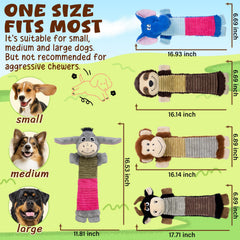 Meetyooo monkey dog toy offers squeak and crinkle for interactive play.
