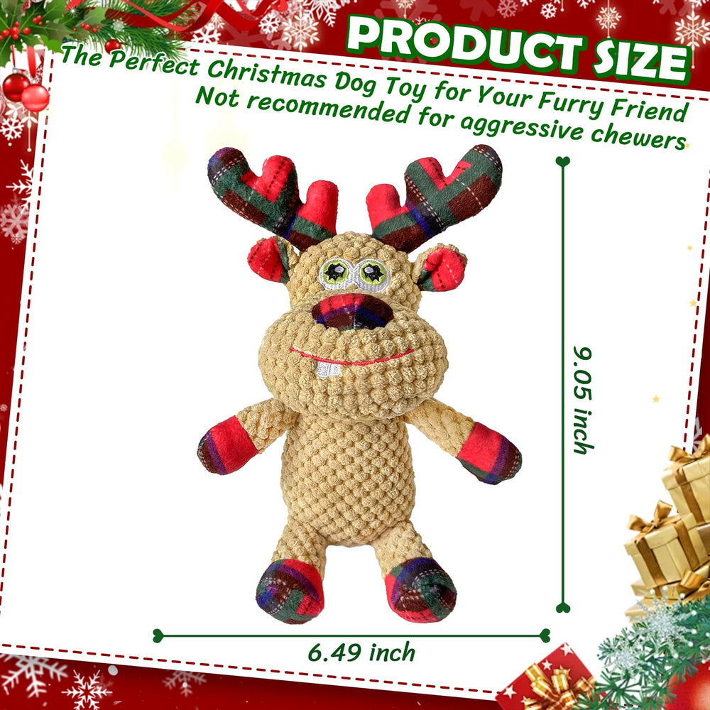 MeetYooo plush elk body squeaker for engaging fetch and mental exercise