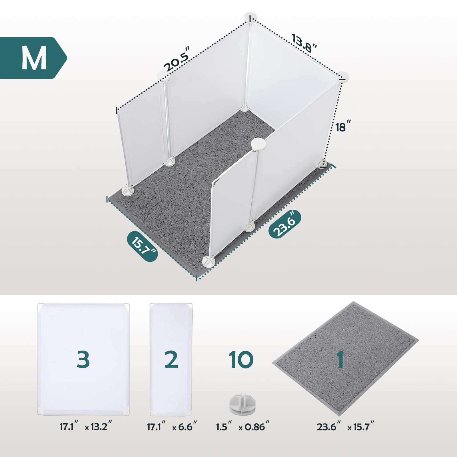 MEEXPAWS cat litter mat traps stray grains and protects floors