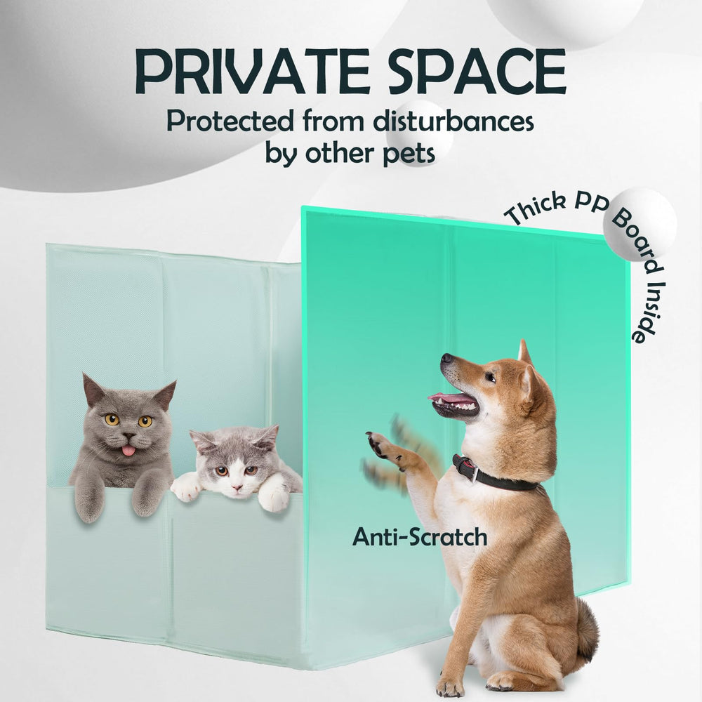 MEEXPAWS privacy screen gives cats a cozy, secure littering space.