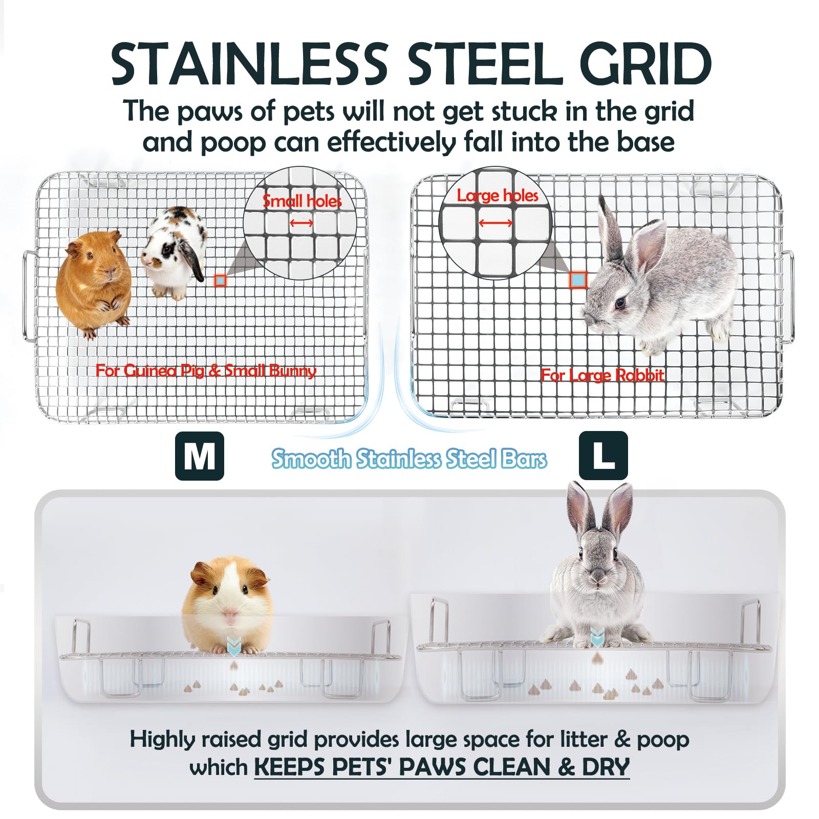 MEEXPAWS large-size litter box shows high sides to contain litter