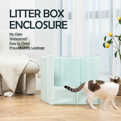 MEEXPAWS litter guard waterproof seams prevent leaks and spills.