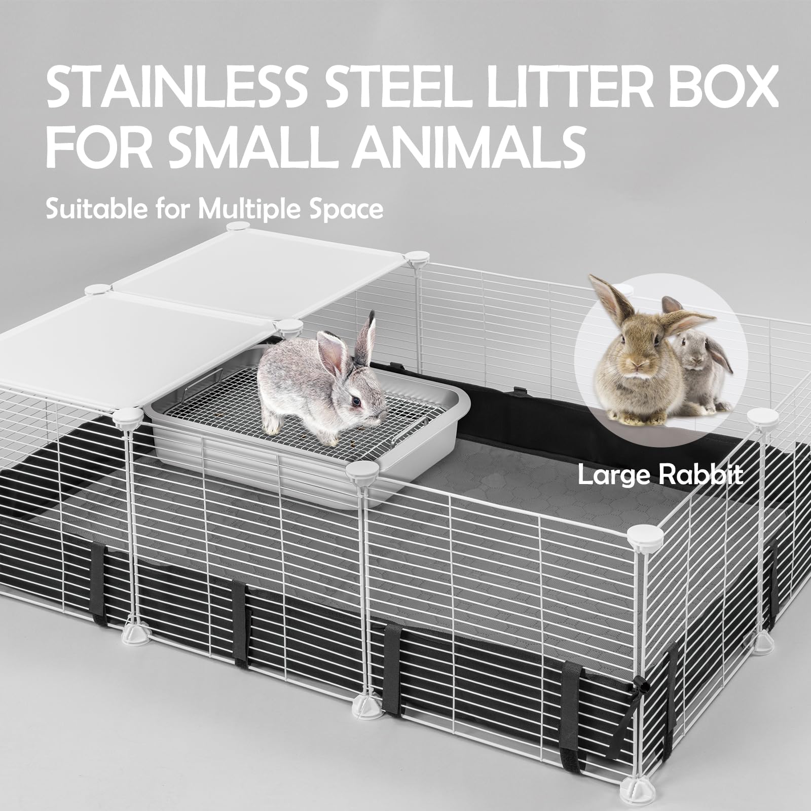 MEEXPAWS removable design for quick cleaning and deep litter pan