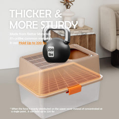 MEEXPAWS slot design filters litter and reduces mess.