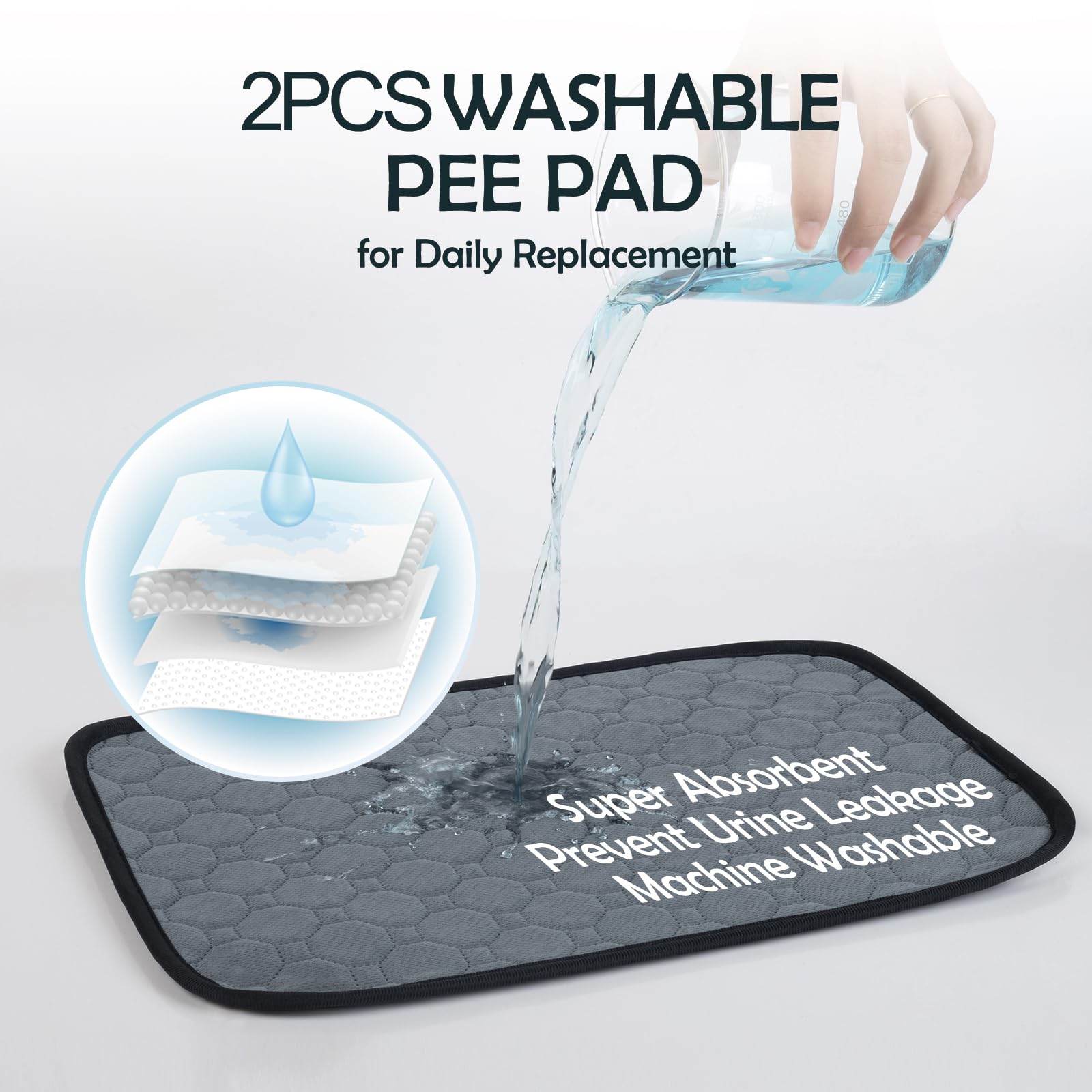 MEEXPAWS three-layer odor control system visible in product photo