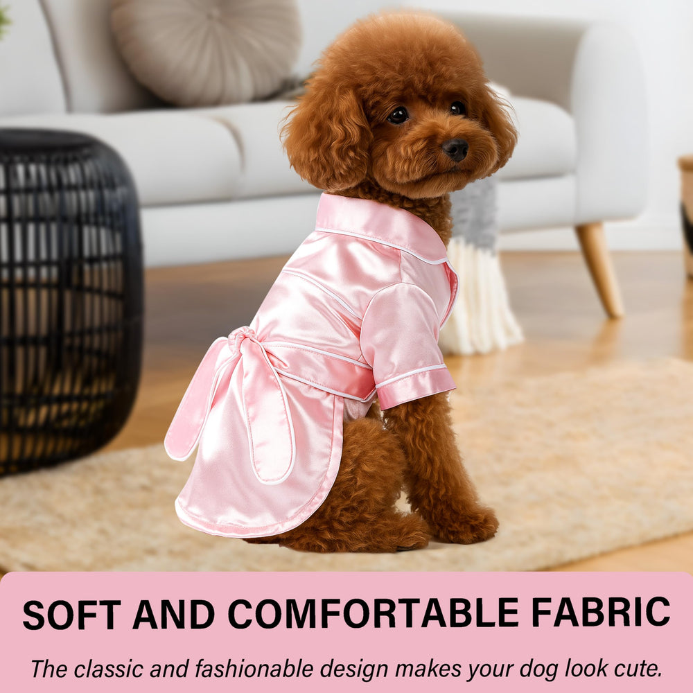 MEEYI dog silk pajamas fabric-detail satin reveals soft touch for year-round comfort
