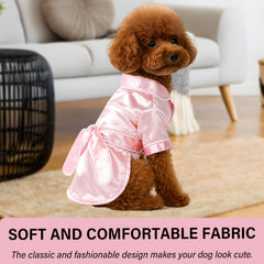 MEEYI dog silk pajamas fabric-detail satin reveals soft touch for year-round comfort