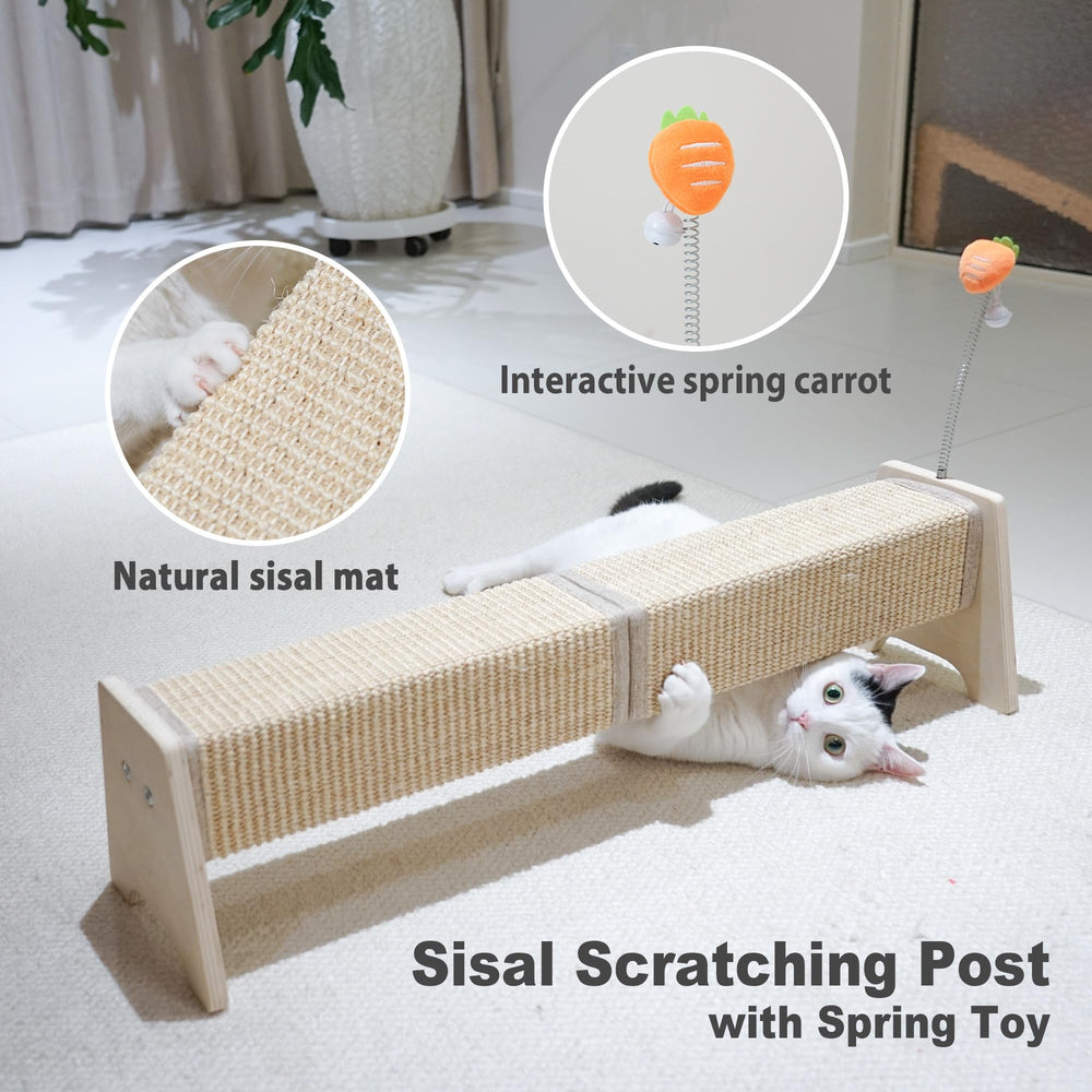 Meeyoview carrot-shaped spring toy with bell sparks playful curiosity during playtime.
