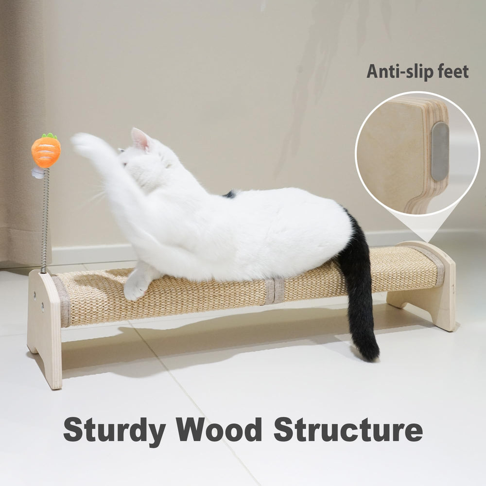 Meeyoview furniture protector on sofa redirects scratching away from furniture.