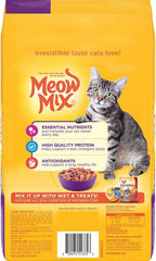 MegaDeal Meow Mix Original Heart packaging shows 3.15 lb bag, highlighting complete nutrition.