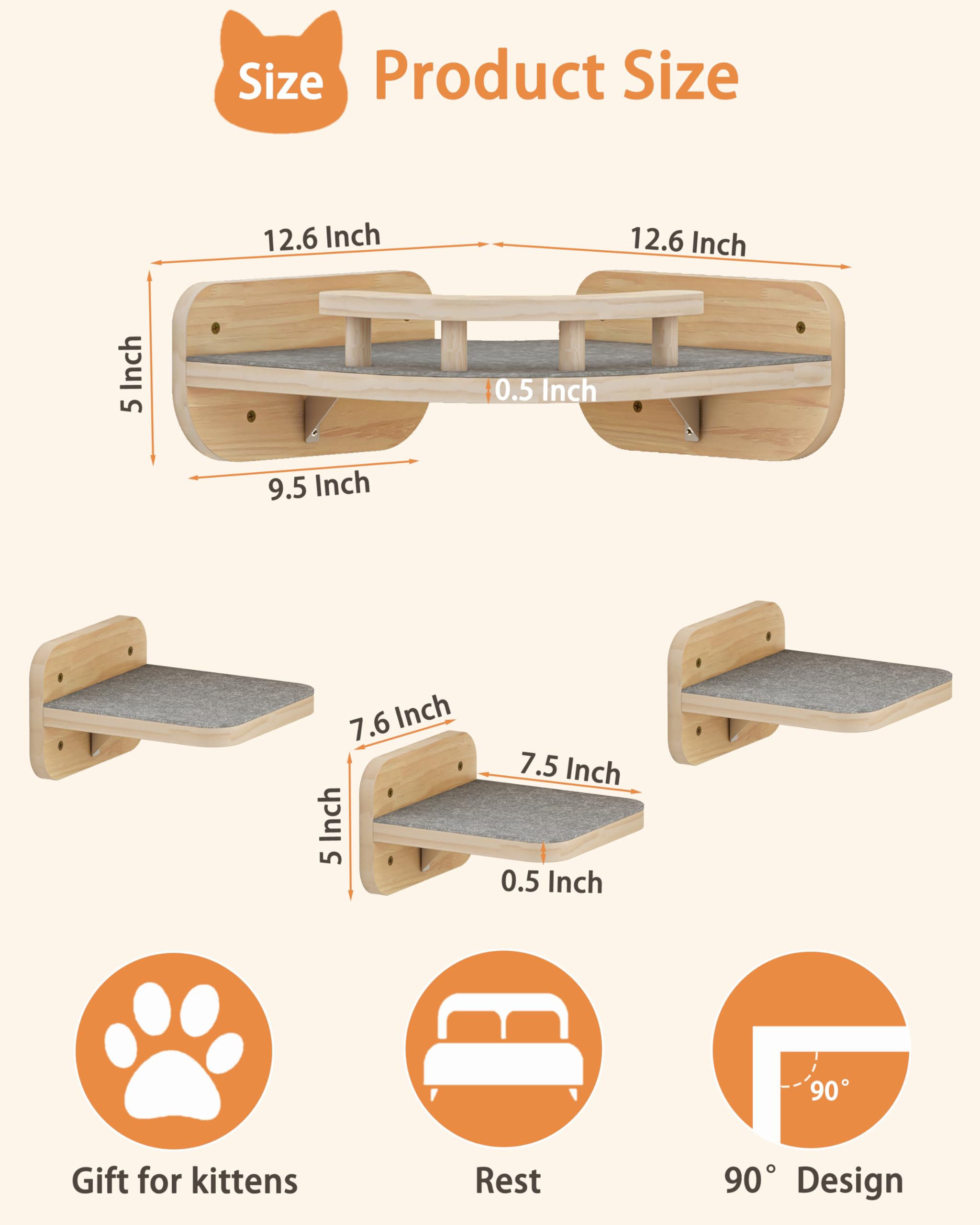 Megidok cat wall bed removable pad enables easy cleaning and comfy rests.