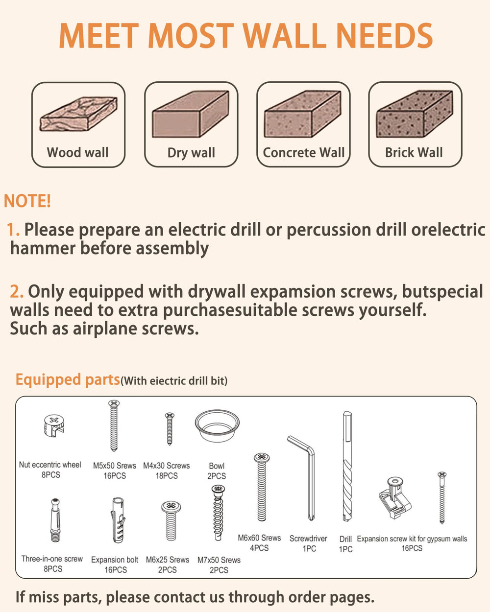 Megidok installation guide and drill included for simple at-home setup.