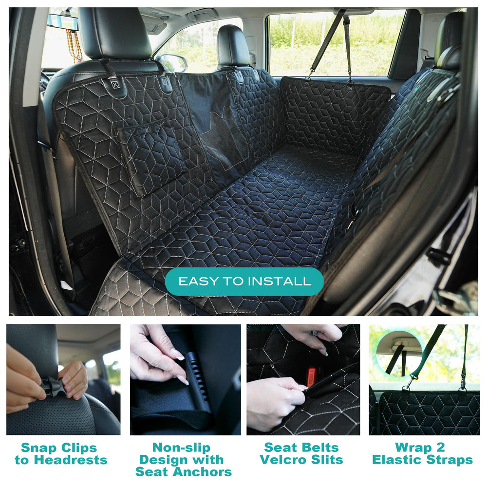 Meginc dog seat cover compatibility in SUVs demonstrates snug midsize fit