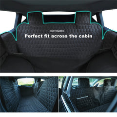 Meginc hammock design provides full rear protection and secure fit for dogs