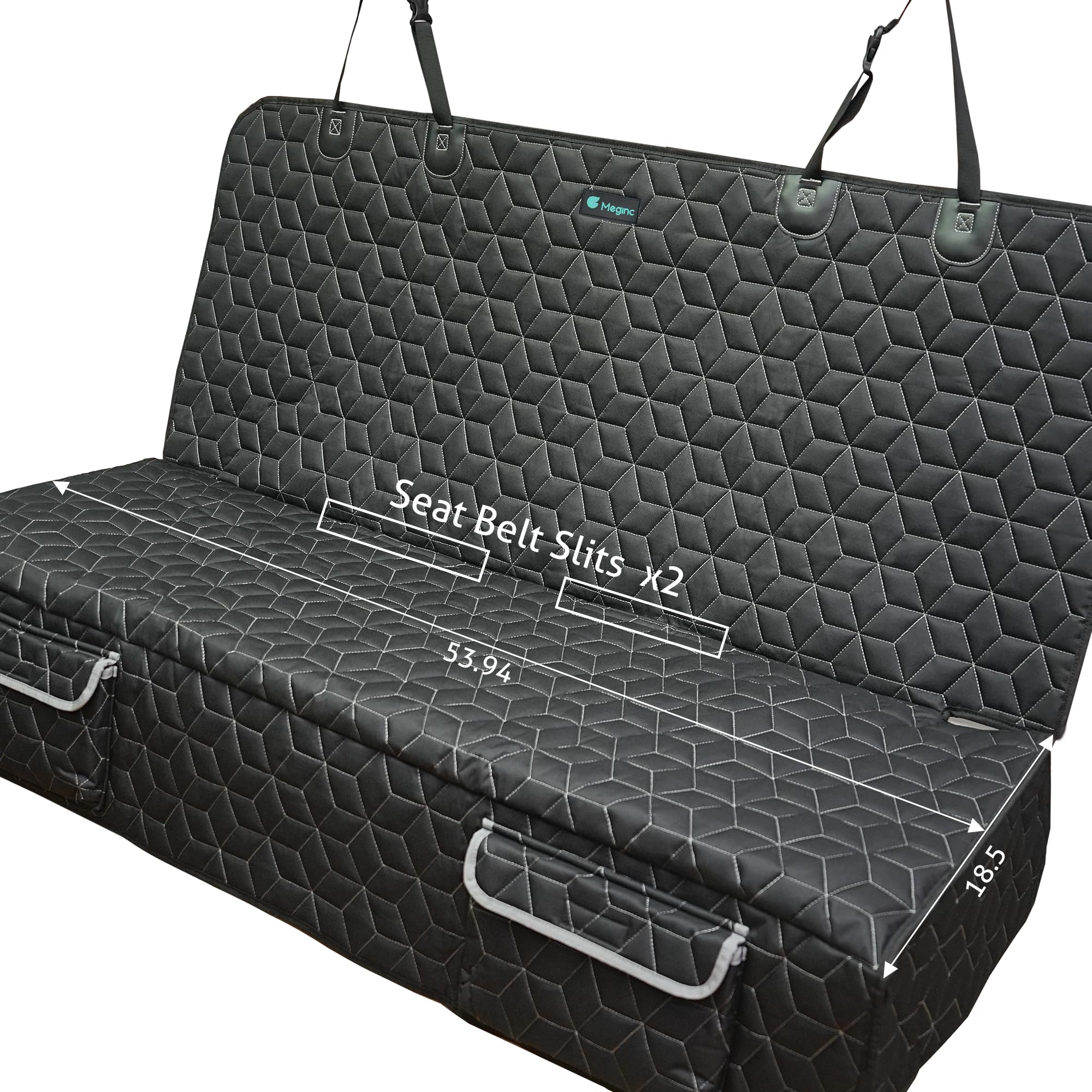 Meginc dog seat cover interior protection after trips showing clean, protected cabin